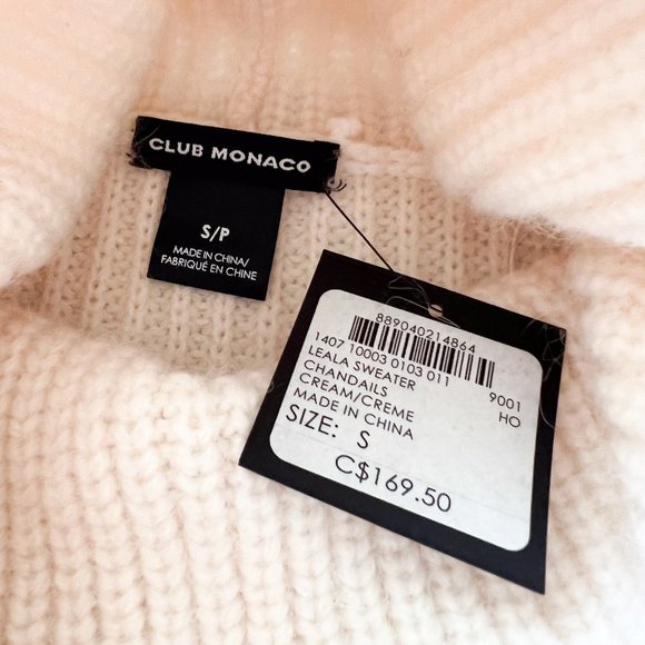 ✨ NWT ✨ Cream - Club Monaco - Leala Cropped Sweater - Picture 11 of 12